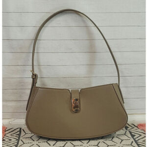 H&M SMALL SHOULDER BAG IN TAUPE BEIGE